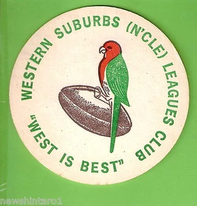 #D153. WESTERN SUBURBS NEWCASTLE  RUGBY LEAGUE CLUB BEER COASTER - Picture 1 of 1