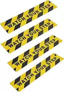 6" X 24" Watch Your Step Floor Tape anti Slip Warning Sign Sticker Adhesive Non- - Picture 1 of 2