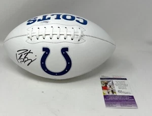 Peyton Manning Indianapolis Colts signed Autogramm Logo Football JSA COA - Bild 1 von 2