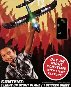 ✅ NUOVO Stunt Plane - GI Joe Soaring Light Blaze Drone Glider Nero Verde Nuovo con scatola - Foto 1 di 6