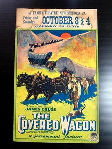 Póster de la película The Covered Wagon (1923) con tarjeta de ventana de Estados Unidos - Imagen 1 de 1