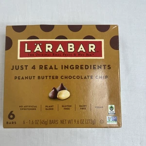 (6) Larabar Fruit & Nut Bars Peanut Butter Chocolate Chip 1.6 Oz Each - Picture 1 of 4