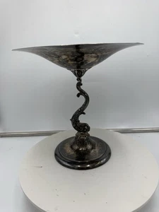 Vintage Elgin Silberschmiede Sterlingsilber Kompott mit Delfinsockel - Bild 1 von 18