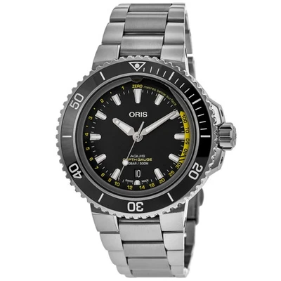 Nuevo Reloj Hombre Oris Aquis Calibre Profundidad Automático Negro 01 733 7755 4154-Set MB Foto 1 de 4