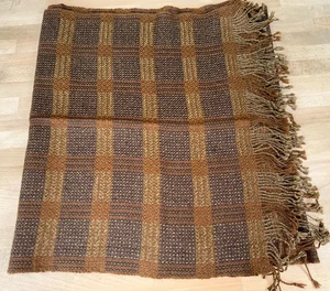 Vintage Peruvian Connection 100% Alpaca Wool Wrap Bolivia 23" x 88" - Picture 1 of 3