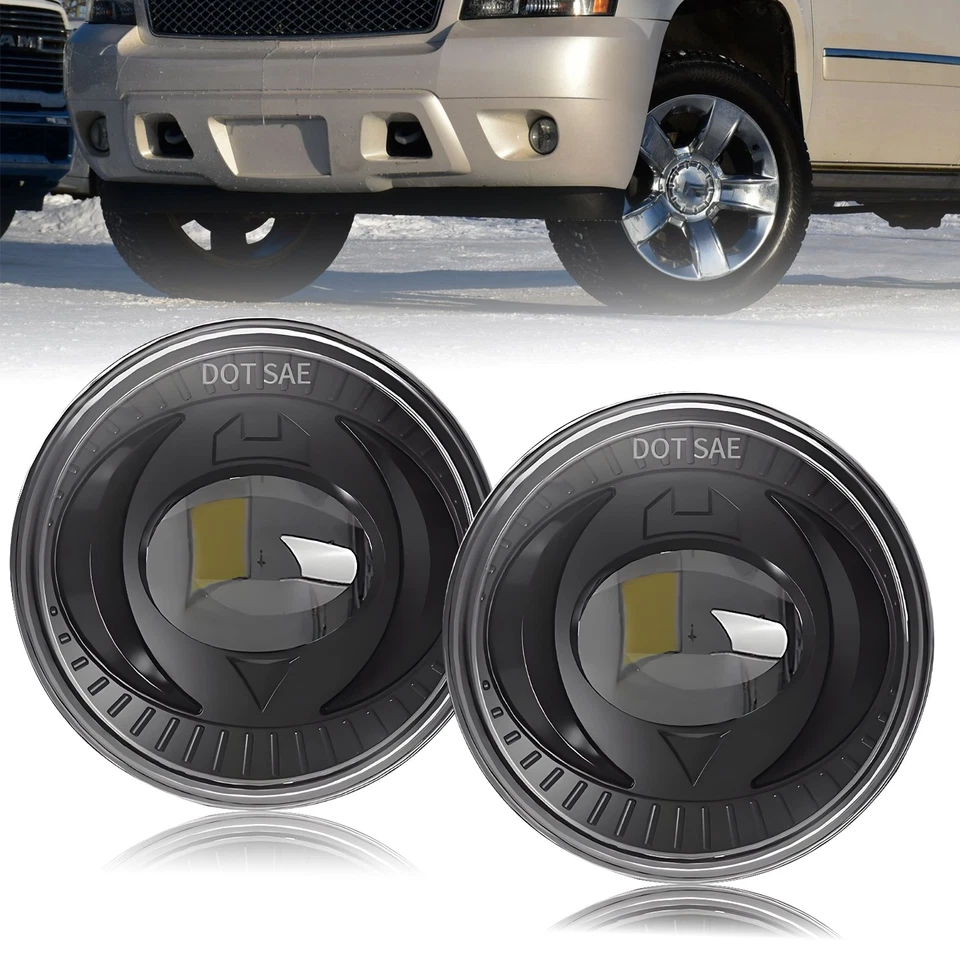 For Chevy Avalanche Suburban Tahoe GMC Yukon Acadia 07-14 LED Fog Lights Lamps - Image 1 of 4