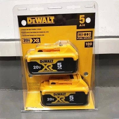 2X New Dewalt DCB205 20 Volt 20v Max XR Li-Ion 5.0 AH Rechargeable Batteries US