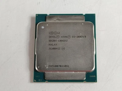 Lot of 2 Intel Xeon E5-2603 v3 1.6 GHz LGA 2011-3 Server CPU Processor SR20A - Image 1 of 4