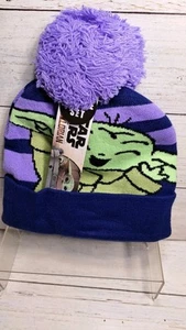 Star Wars The Mandalorian Grogu Baby Yoda Logo Kids Beanie Hat Cap and Gloves... - Picture 1 of 7