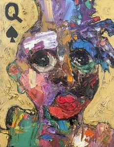 Quadro astratto originale olio su tela tavola 7x9 in di Anastasiya Kimachenko - Foto 1 di 1