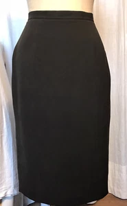 Josephine Chaus Womens Army Green Silk Pencil Skirt Sz 8 pre-owned - Picture 1 of 7