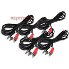 5X+5FT+3.5MM+AUX+RCA+PHONO+MALE+AUDIO+STEREO+JACK+BLACK+SPLITTER+CABLE+ADAPTER