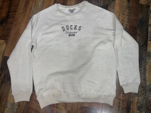 New Ducks Unlimited Embroidered Sweater Men's XL Round Neck Off White - Picture 1 of 3