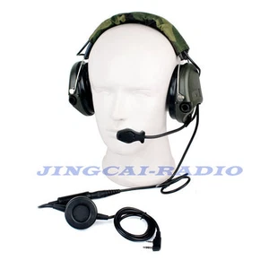 Tactical Noise-reduction Electronic Sound Pickup Headset Kenwood Baofeng Radio - Picture 1 of 12