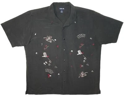 Men's Embroidered Gambling Camp Shirt Vegas Baby size XXL - Image 1 of 4