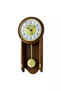 Seiko Wooden Chiming Wall Clock with Pendulum QXH073B - Picture 1 of 1
