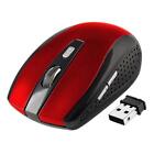 2.4G Mouse Wireless  Mini Ottici Cordless 6Button 1800DPI Per PC Rosso