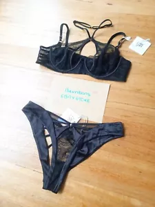 ❣️Honey Birdette JACQUI Set 10D Bra + Small Bikini Brief Black 32D❣️ - Picture 1 of 6