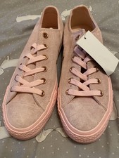 pink suede converse rose gold