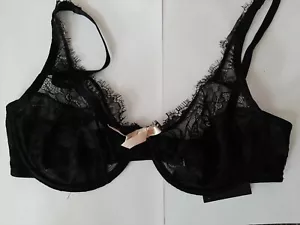 Schöner schwarzer Spitzen BH Gr. 34C Cup Bügel Beau Spitze sexy nagelneu - Bild 1 von 5