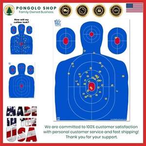 Paper Shooting Target 18x24 Inch Blue Splatter Reactive Large Durable - Picture 1 of 6