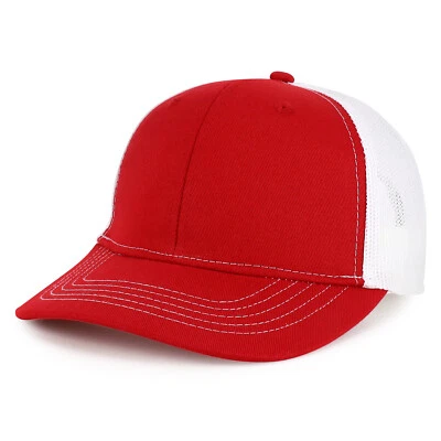 Gorra de béisbol de malla de camionero de 6 paneles lisa para jóvenes - ENVÍO GRATUITO Foto 1 de 3