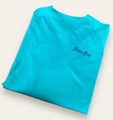 Camisa Bimini Bay Hombre Pequeña Azul Gancho M’ Pesca Rendimiento Manga Larga Exterior Foto 1 de 4