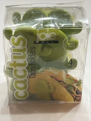 JOIE Cactus-Shaped Easy-Filling Taco Shell Holder Stands BPA Free Plastic 4-Pack - Image 1 of 4