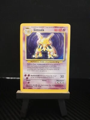 Simsala Alakazam German 1/102 Base Set Holo Pokemon Card  - Image 1 of 2