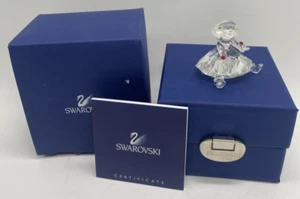 Statuina Bambola Cristallo Swarovski 626247 Collezione "Tempi Allegri" Ragazza Seduta - Foto 1 di 15