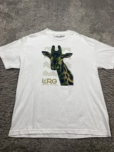 Lifted Research Group LRG Shirt Men XL White Camo Giraffe Grudge Skate Crewneck - Picture 1 of 9
