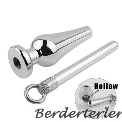 Dilatador anal hueco de metal desmontable de acero dilatador anal plug punto G juguetes sexuales Foto 1 de 4