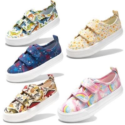 Tênis de lona infantil masculino feminino moda confortável escola caminhada sapatos - Imagem 1 de 4