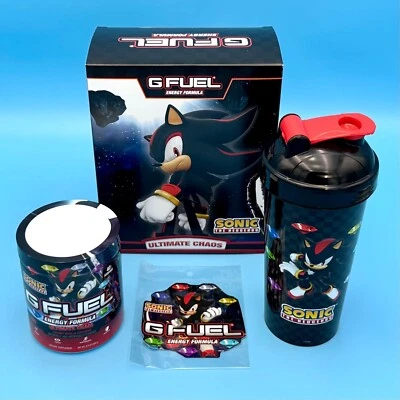 G Fuel Sonic the Hedgehog Shadow Ultimate Chaos Collector's Box Tub Shaker Cup - Image 1 of 4