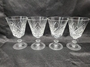 Vintage crystal sherry glasses set of 4 flower Pattern #4659 - Picture 1 of 20