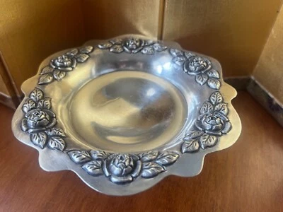 SANBORNS STERLING MEXICO AZTEC ROSE PEDESTAL BOWL - Image 1 of 4