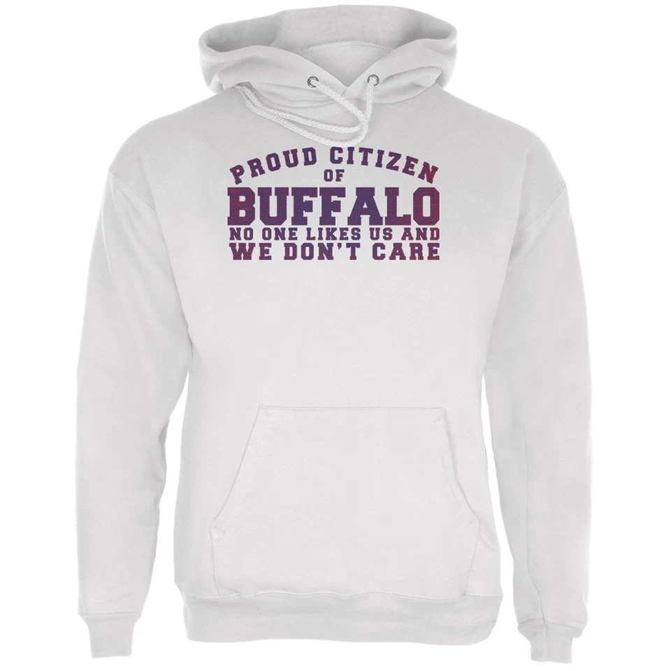 Sudadera con capucha Proud No One Likes Buffalo blanca para adulto Foto 1 de 1