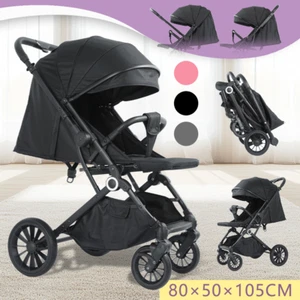 Baby Stroller Reversible Handle Foldable Pram Portable Stroller Travel Pushchair - Picture 1 of 25