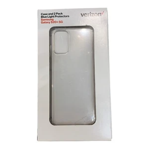Verizon Clear Case & 2 Pack Blue Light Screen Protector for Samsung Galaxy S20+ - Picture 1 of 2