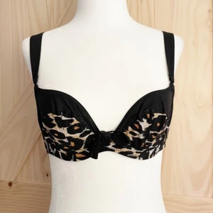 Agent Provocateur Bikini Cheetah Print Balconette 32A schwarz - Bild 1 von 13