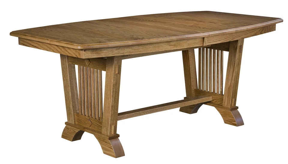В НАЛИЧИИ - Обеденный стол Amish Trestle Mission Arts and Crafts Твердое Дубовое Дерево - Изображение 1 из 1