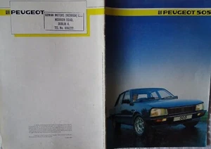 1984 PEUGEOT 505 GL GLD GRD GTI CAR SALES BROCHURE CLASSIC MOTORING COLLECTABLE  - Picture 1 of 11