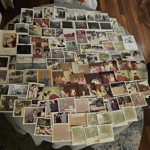 Lot of 200 Found Family Photos Vintage Spanning Range Of Decades and Types (DD1) - Picture 1 of 17