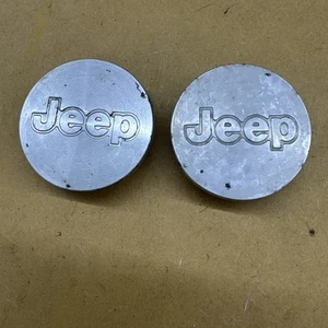 2 Jeep Set of Brushed Silvee Wheel Center Caps Liberty Grand Cherokee Wrangler - Bild 1 von 6