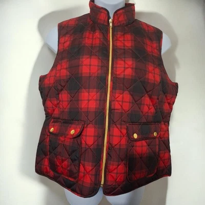 St. Johns Bay Quilted Vest Red/Black XL - Image 1 of 4
