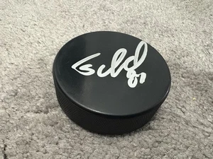 BUFFALO SABRES PITTSBURGH PENGUINS MIROSLAV SATAN SIGNED HOCKEY PUCK COA - Picture 1 of 2