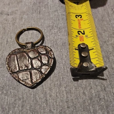 Llavero/Bolso Dije - Forma de corazón - Apertura de foto - Marrón - Tono plateado - Gancho gatillo Foto 1 de 2
