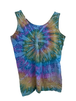 Camiseta sin mangas vintage años 90 Common Threads tie dye talla única (2XL) colorida Foto 1 de 4