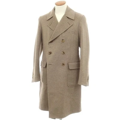 Abrigo Belvest Hombre Beige Lana Cachemira Doble Pecho Usado Italia Diseño Personalizado Foto 1 de 4