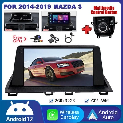 9" ANDROID 12 PARA 2014-19 MAZDA 3 COCHE ESTÉREO RADIO GPS WIFI BLUETOOTH REPRODUCTOR MP5 Foto 1 de 4